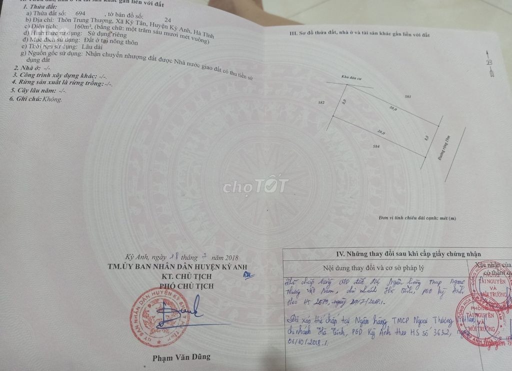 Sở Hữu Ngay Lô Đất Siêu Đẹp Cách Chợ Kỳ Tân 250m Tại Kỳ Tân Kỳ Anh Hà Tĩnh