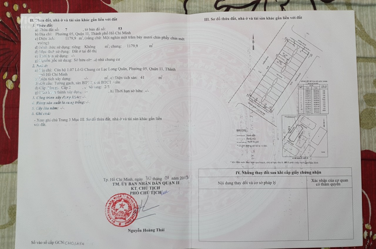 Chính chủ bán nhanh Căn hộ Chung Cư Lạc Long Quân ngay Trung Tâm Quận 11