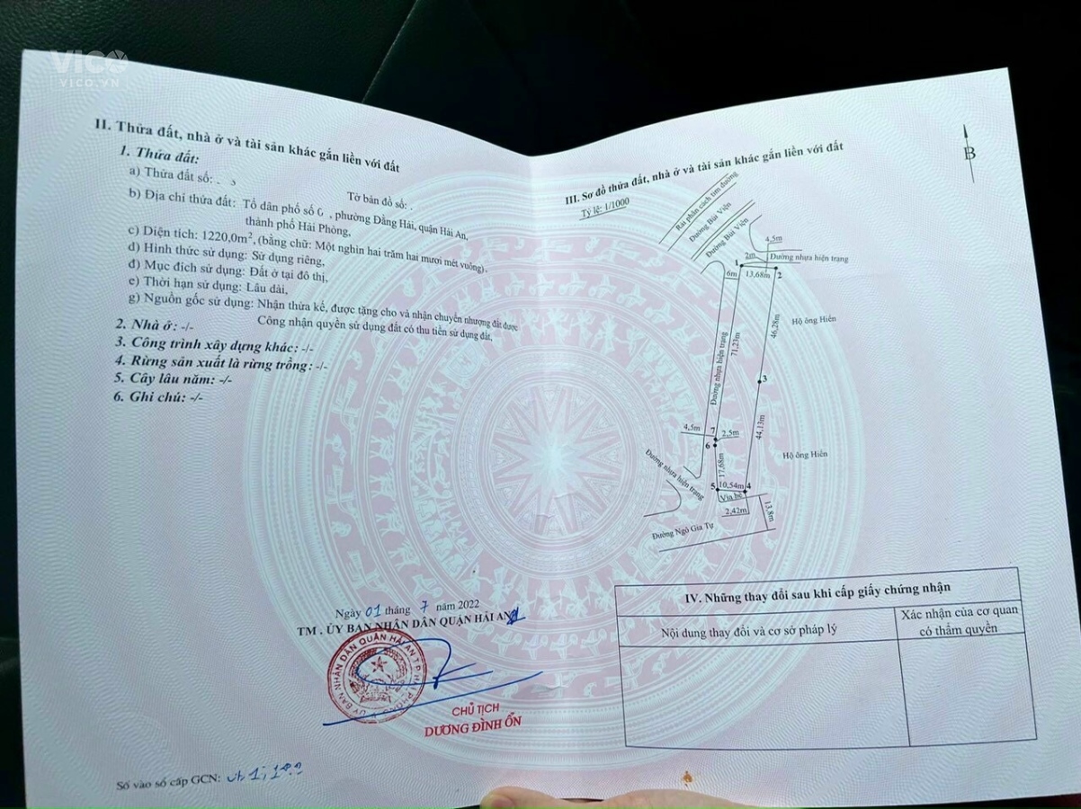 LÔ ĐẤT SIÊU VIP 1220M2 TẠI NGÃ 6 CÁT BI HẢI AN NẰM TRÊN 3 MẶT ĐƯỜNG LỚN LÊ HỒNG PHONG_NGÔ GIA