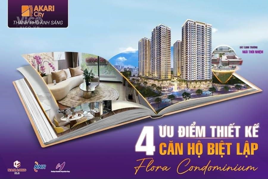 Nhân Booking block đẹp nhất Akari, giá chỉ 45tr/m2, vốn 30% nhận nhà