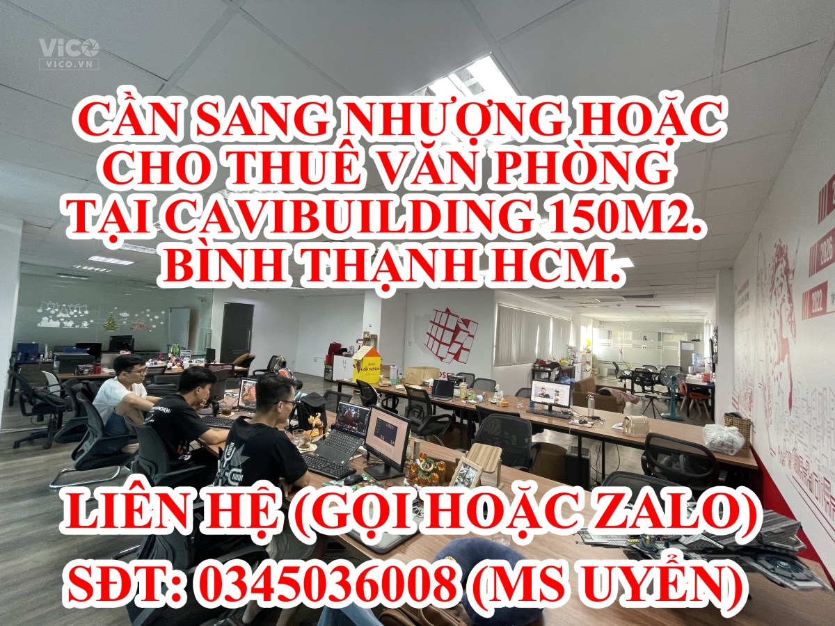 Cần sang nhượng hoặc cho thuê văn phòng tại Cavibuilding 150m2 hướng Đông.