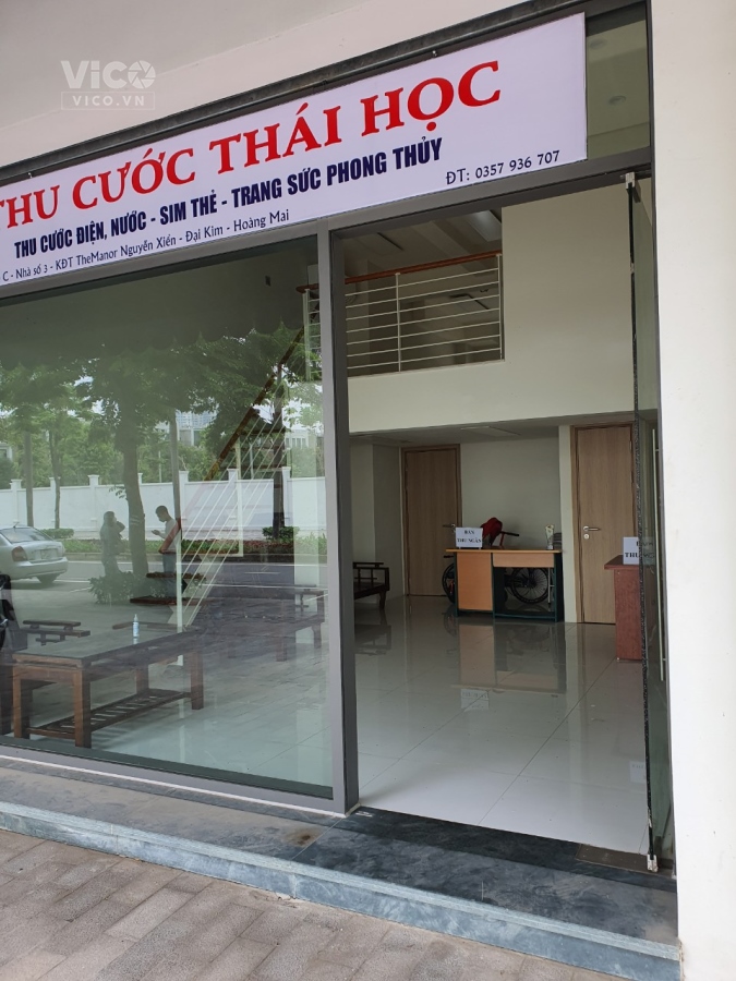 Cho thuê mặt bằng tầng 1 Địa chỉ số 3 Sunrise C khu đô thị Thermanor Nguyễn Xiển DT38m2 Giá 15tr/th
