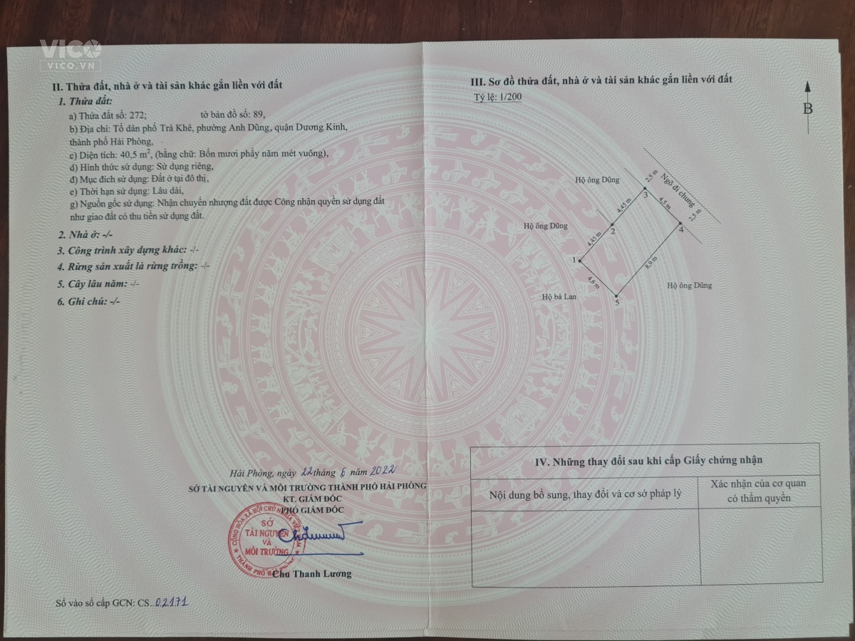 Chỉ 9xx triệu có ngay lô đất nở hậu, ô tô đỗ cửa tại ngã tư Trà Khê, Anh Dũng, Dương Kinh