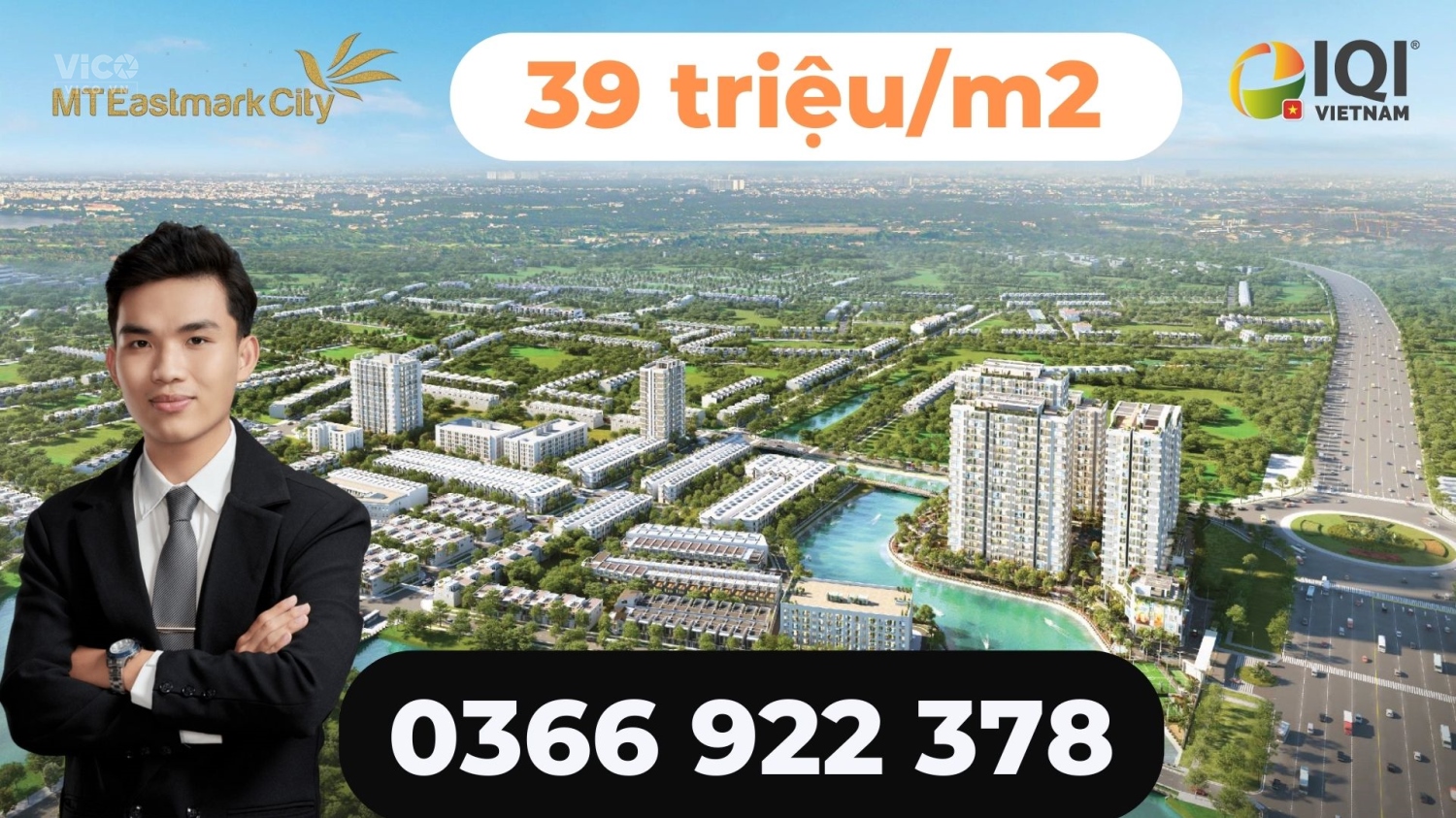 Căn hộ 1PN ven sông MT Eastmark City, giá chỉ 39tr/m2 ngay Vành Đai 3 TP. Thủ Đức