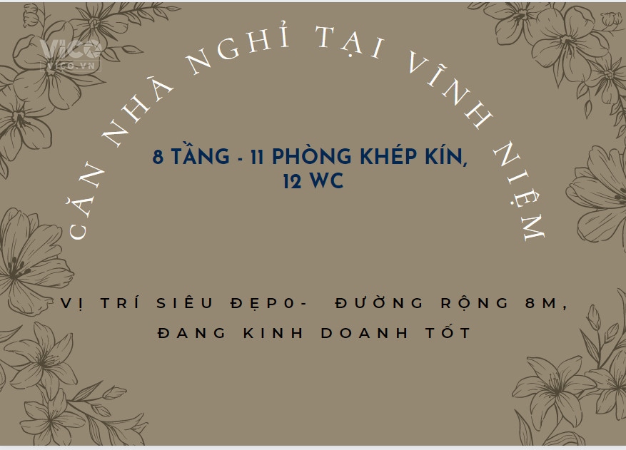 N 353 BÁN NHÀ NGHỈ TẠI THIÊN LOI VĨNH NIỆM 8 TẦNG 12 PHÒNG LH 0399291974