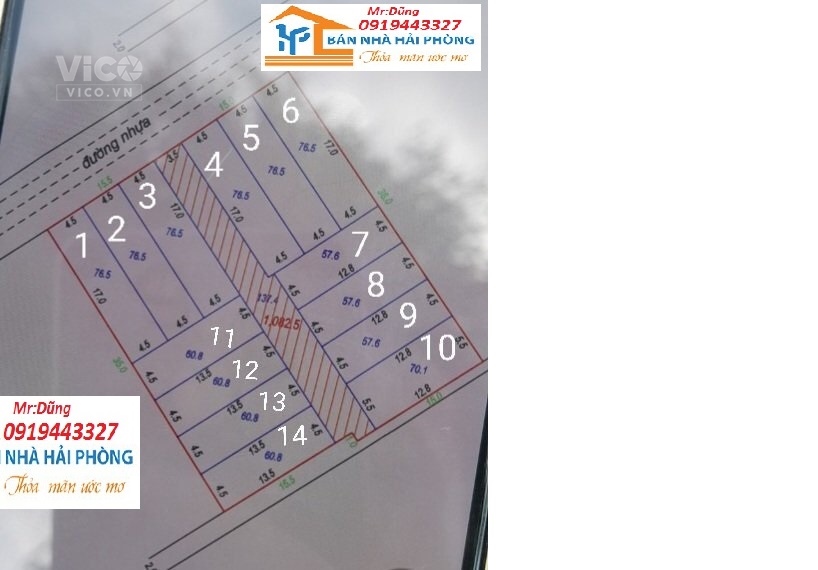 bạt phân lô F0 Hải Thành 2 Dương Kinh, Hải Phòng , Cho Nhà Đầu Tư. từ 1,x tỷ