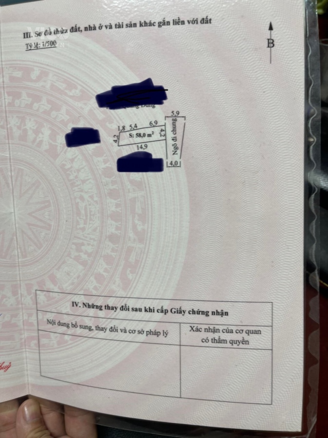 Chỉ 1,8 tỉ có ngay 58m2 đất vuông vắn kèm căn nhà 1 tầng ngõ ô tô tránh nhau tại Trà Khê, Anh Dũng