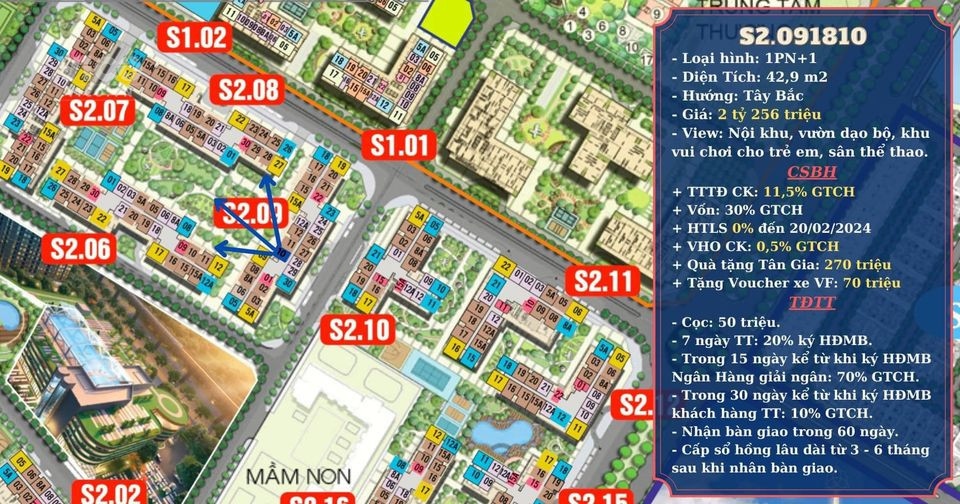 CĂN HỘ 1PN1 TẦNG TRUNG GIÁ NHỈNH 1,6 TỶ NHẬN NHÀ NGAY PHÂN KHU NĂNG ĐỘNG NHẤT DỰ ÁN VINHOMES OCEAN