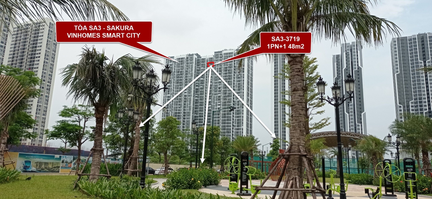 Ký trực tiếp CĐT, Căn 1PN1 SA33719, Vinhomes Smart City. CK 6,8%. Tặng 100 triệu
