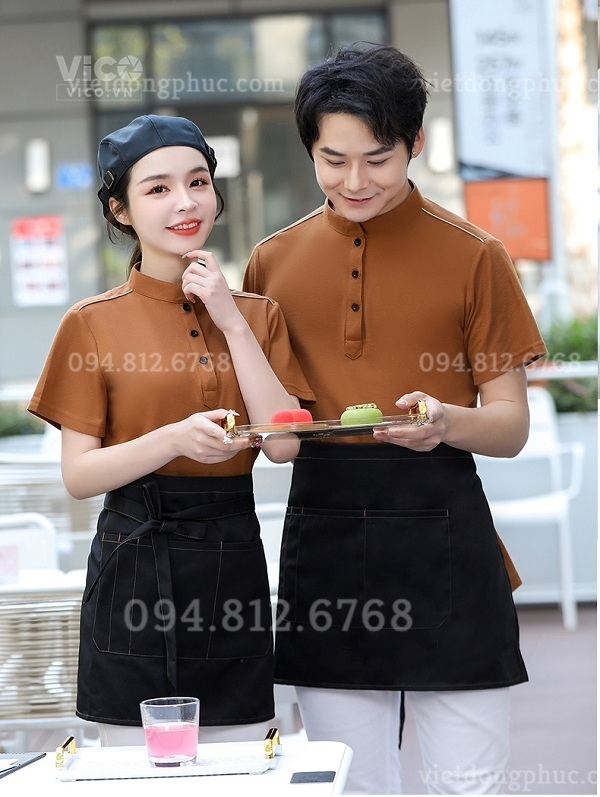 Địa chỉ may đồng phục quán cafe may chuẩn đẹp, màu sắc hài hòa