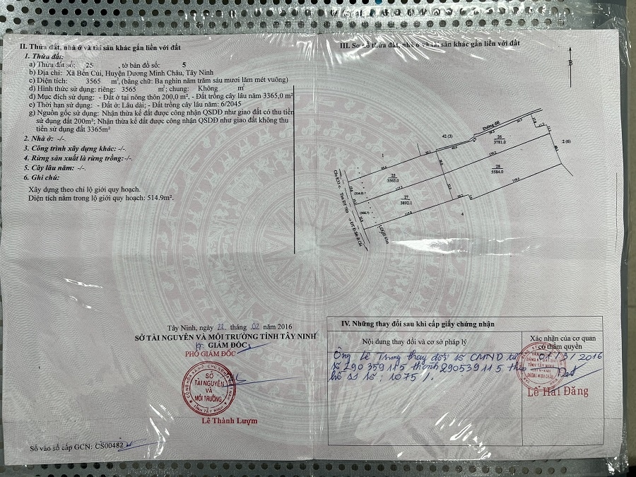 Chính Chủ Bán Đất xã Bến Củi, huyện Dương Minh Châu, tỉnh Tây Ninh