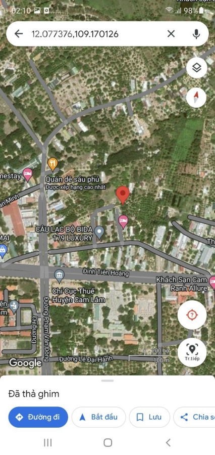 Đất nền Full thổ cư ngay tại Cầu Mới Đinh Tiên Hoàng, Cam Lâm, Khánh Hòa.