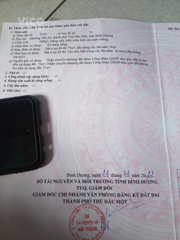 Chính chủ có nhà cấp 4 cần bán Phường Tân An TP Thủ Dầu Một Tỉnh Bình Dương