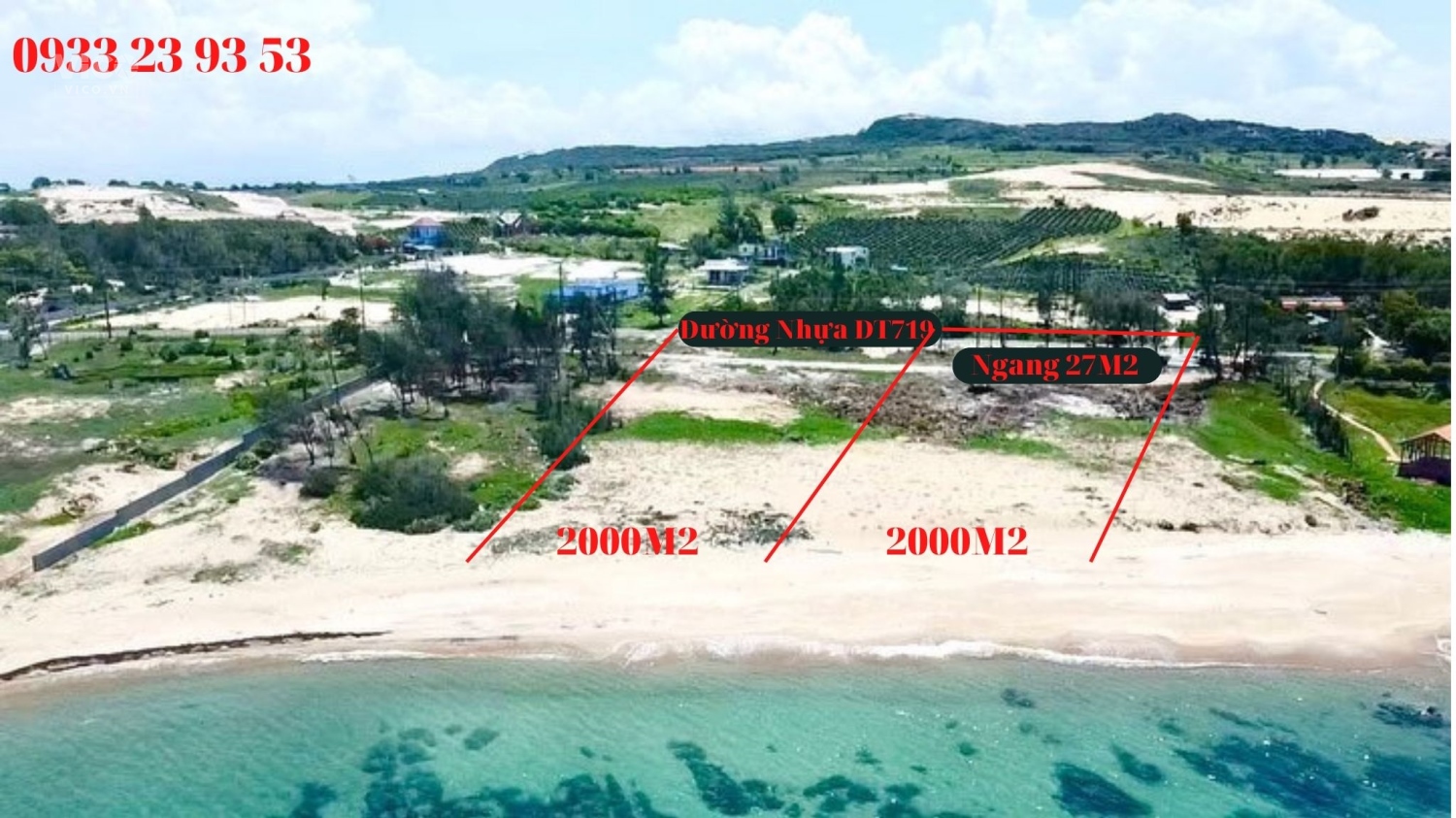 0933239353_ Bán 2000M2 Mặt Biển và Đường Nhựa , Kê Gà Đất Đẹp Cho Nghĩ Dưỡng