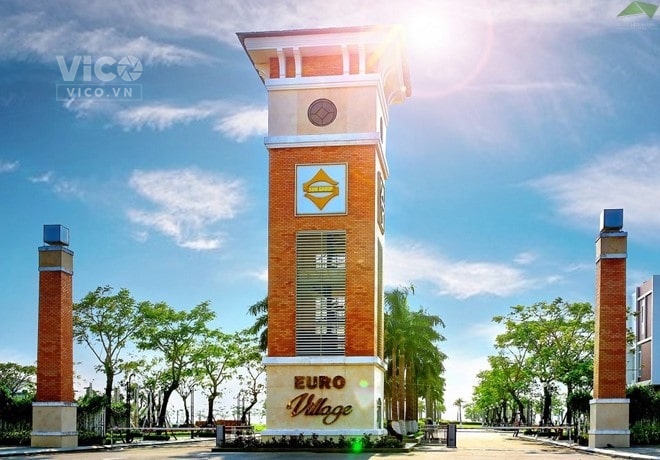 Lô gốc 2 mặt tiền đất biệt thự Làng Châu Âu Euro Village 1 LH 0343 345 799