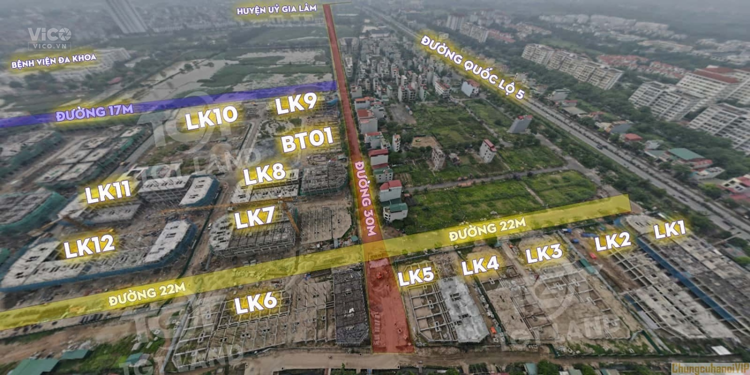 Duy nhất 5 suất ngoại giao đối diện công viên, Mặt đường 22m dự án Highway 5 Residences LH