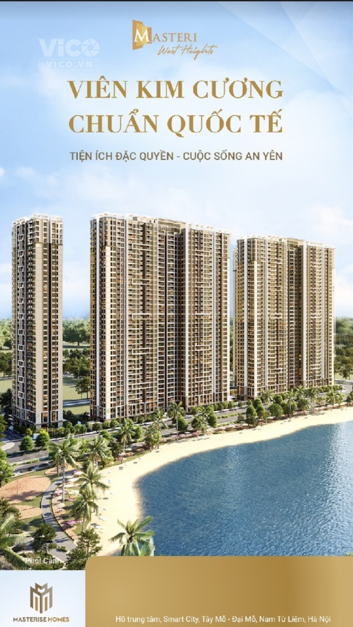 Giá bán căn hộ Masteri West Heights Smart City Hà Nội, T8.2022. Sang trọng giá hợp lý