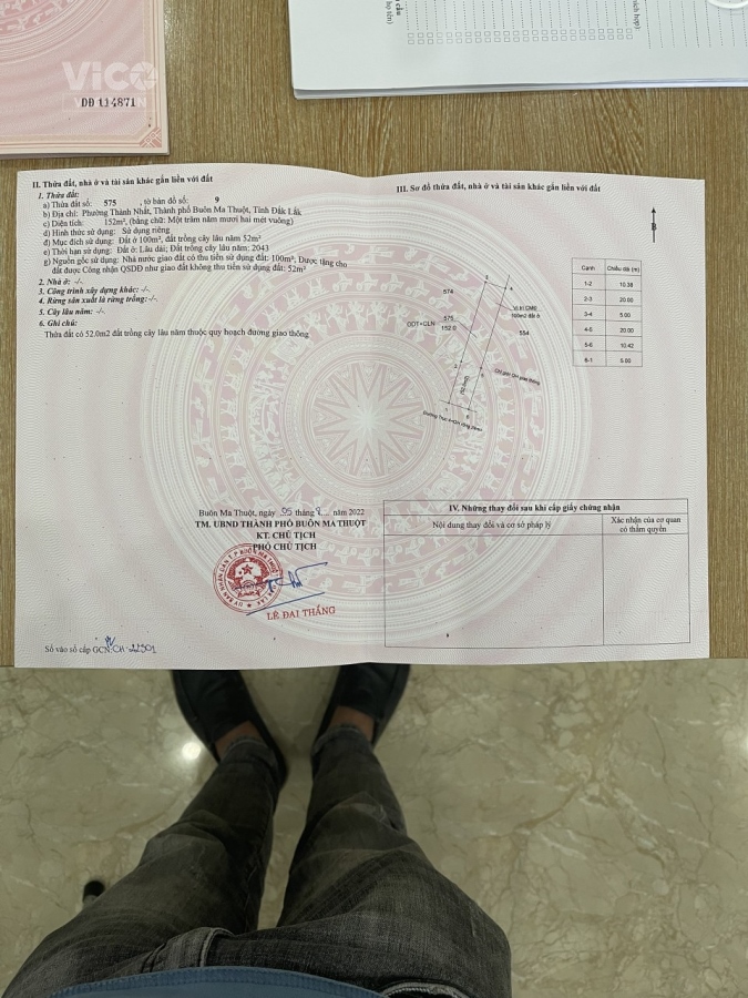 Cần Bán Gấp Lô Đất Đẹp Trục lộ 4, phường Thành Nhất, TP Buôn Ma Thuột, Đắk LắK