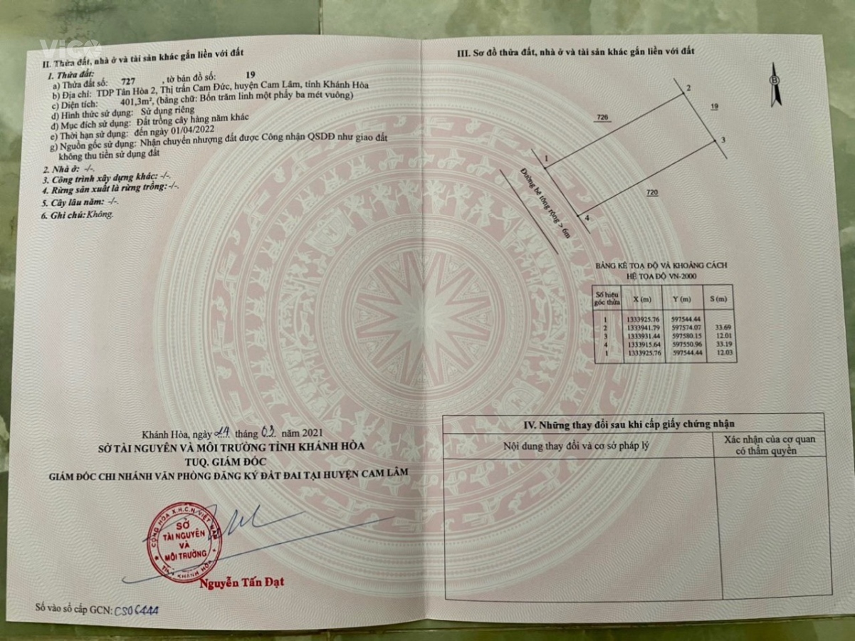 ĐẤT NỀN GIÁ TỐT CAM LÂM KHÁNH HÒA