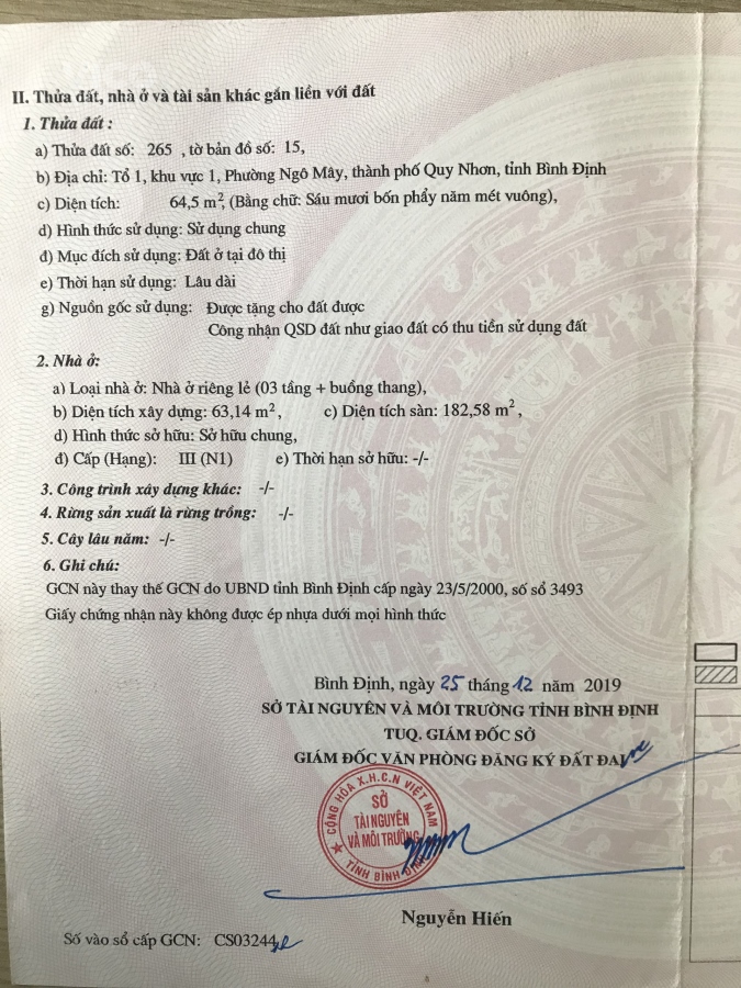 Sở Hữu Ngay Căn Nhà Đẹp Tại P Ngô Mây Tp Quy Nhơn