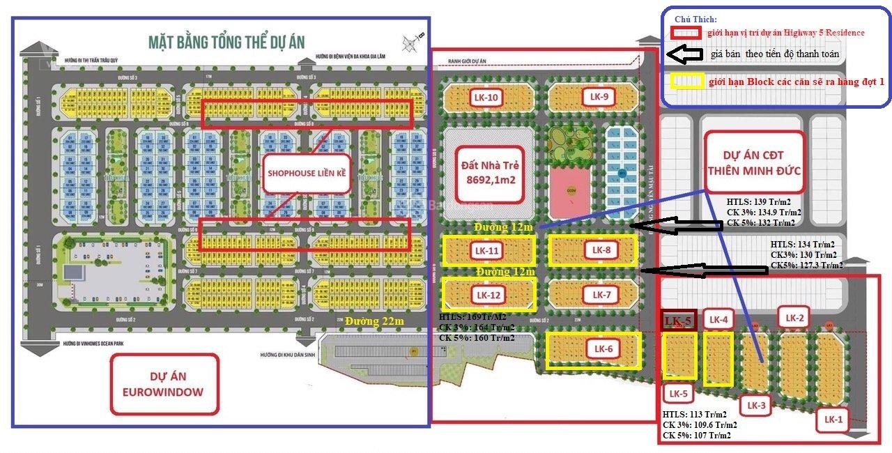 CHỌN LÔ ĐỘC QUYỀN DỰ ÁN LIỀN KỀ HIGHWAY 5 RESIDENCES NGAY CẠNH VINHOMES OCEAN PARK GIA LÂM