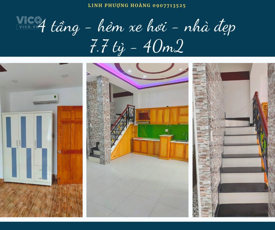 NHÀ PHAN ĐĂNG LƯU DT 40M2 4 TẦNG CHỈ 7.7 TỶ NGANG 6M HIẾM