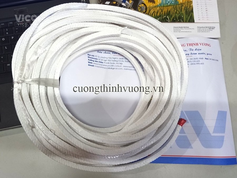 Dây teflon, dây tết chèn, sợi túp làm kín máy bơm