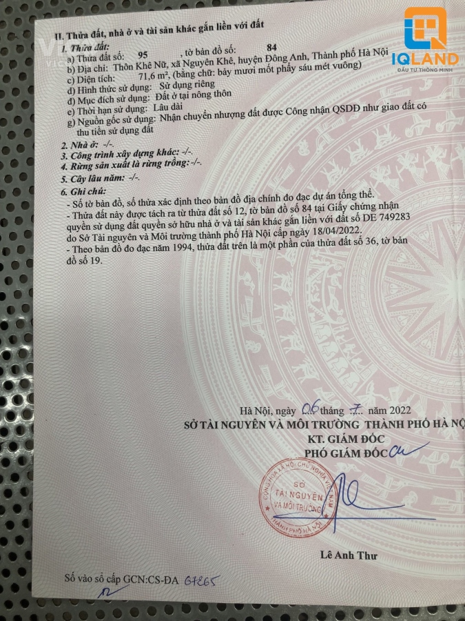 Hàng hiếm 71m trục chính Khê NữNguyên Khê giá bèo