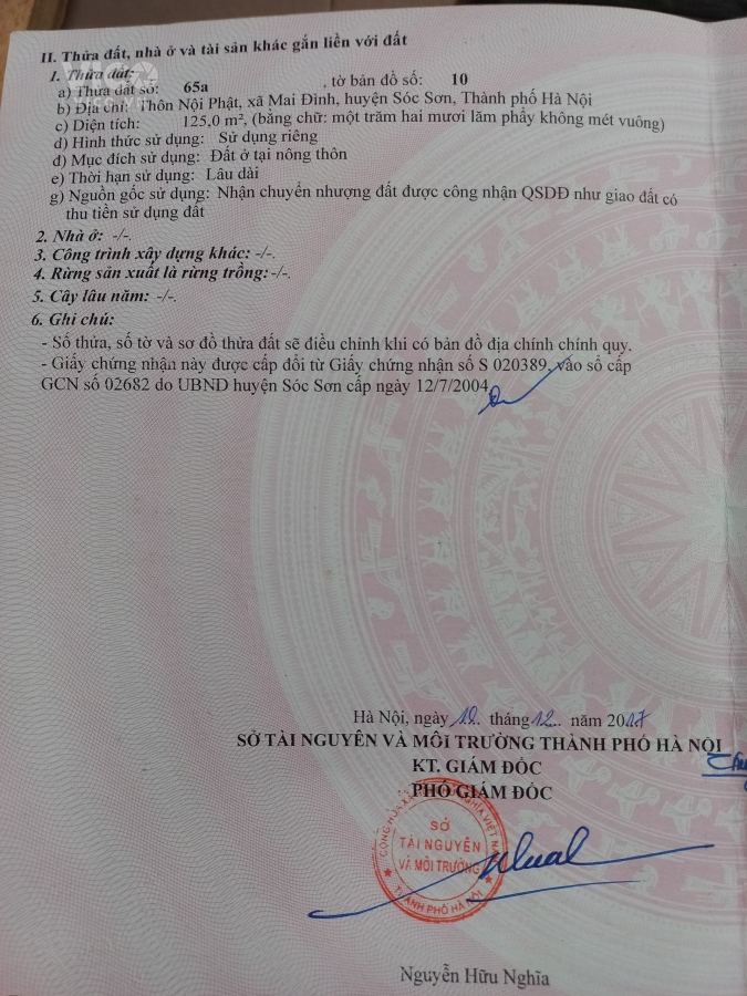 Nhỉnh 2 tỷ có ngay siêu phẩm 125m2 đất Mai Đình Sóc Sơn Hà Nội. cách Sân Bay Nội Bài 5 phút đi