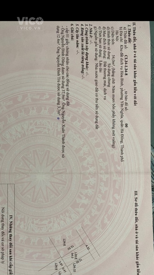 Đất Thương mại Dịch vụ Yên nghĩa Hà Đông 54m2, nhỉnh 5 tỷ. Lh 0986353662