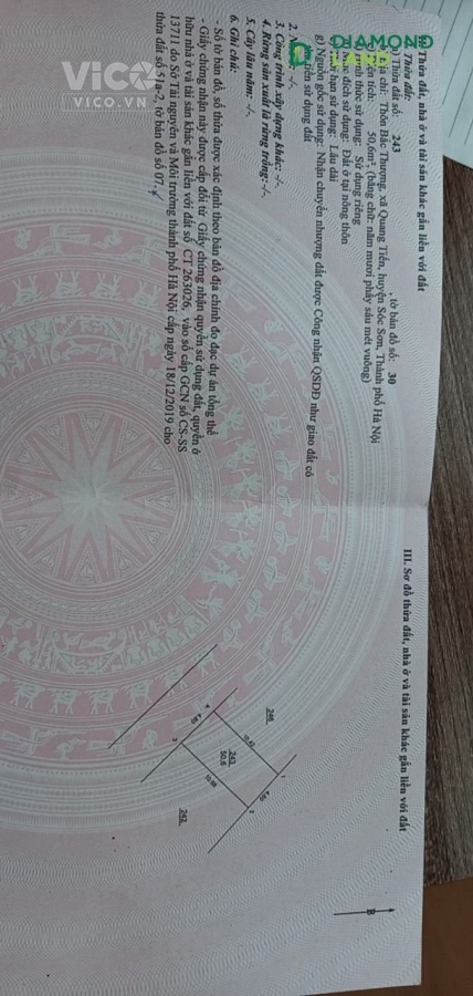 chính chủ bán nhanh lô đất nhỏ xinh giá 910tr diện tích 50,6m tại Bắc Thượng Quang Tiến SS