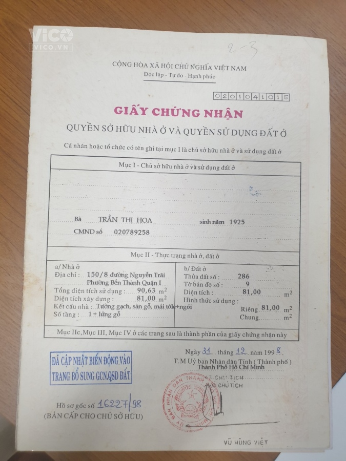 HXH 150/8 Nguyễn trãi, p.bến thành quận 1 , 4,2x21m, nhà c4 giá rẻ tiện xây