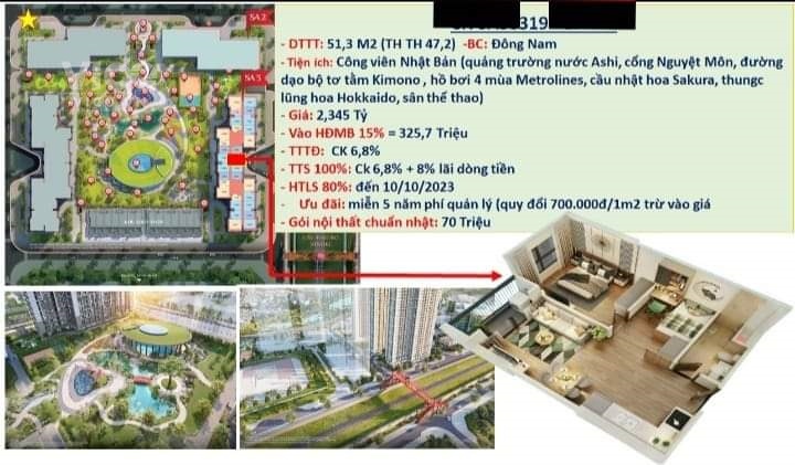 Cần tiền bán gấp căn hộ tại Vinhomes Smartcity Tây Mỗ, Từ Liêm, Hà Nội.