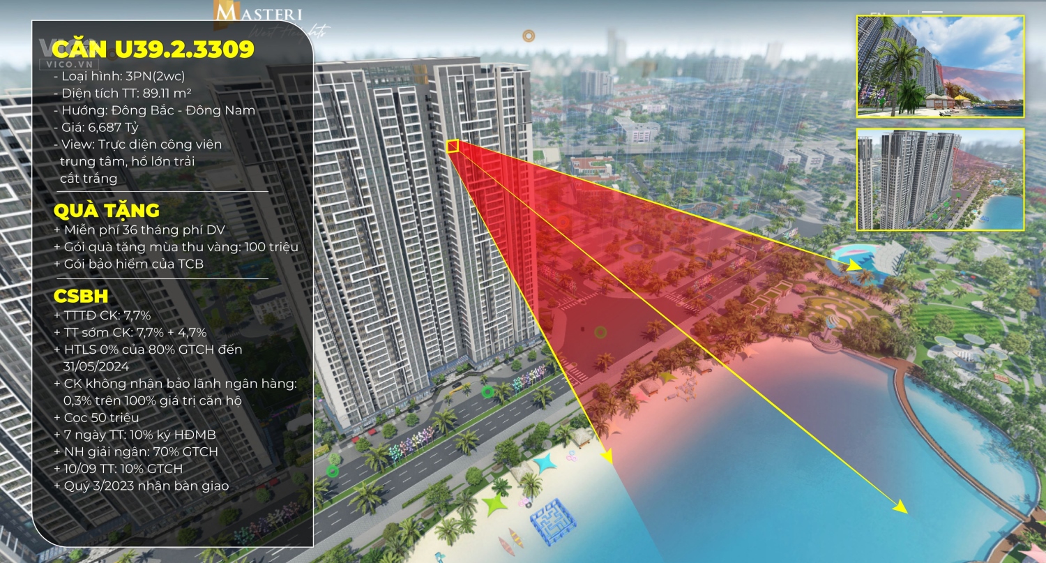 TÔI CẦN BÁN 3N MASTERRISE VINHOMES SMART CITY