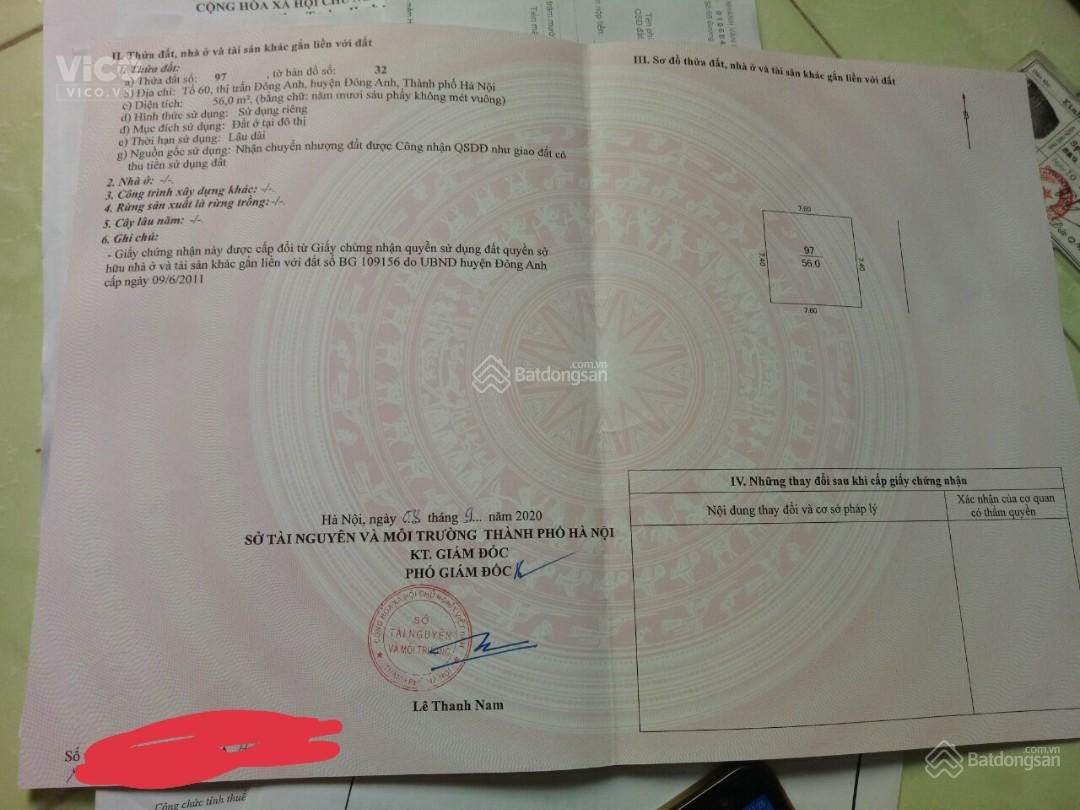 Chính chủ bán đất Tổ 60 Thị Trấn Đông Anh, Huyện Đông Anh, Hà Nội