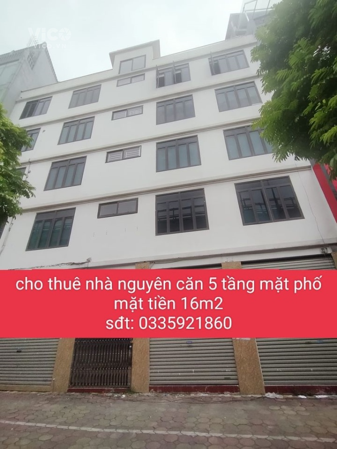 cho thuê nhà 5 tầng mặt phố, đường lớn, dân cư đông đúc, mặt tiền 16m2 phố Trường Chinh, cách Ngã