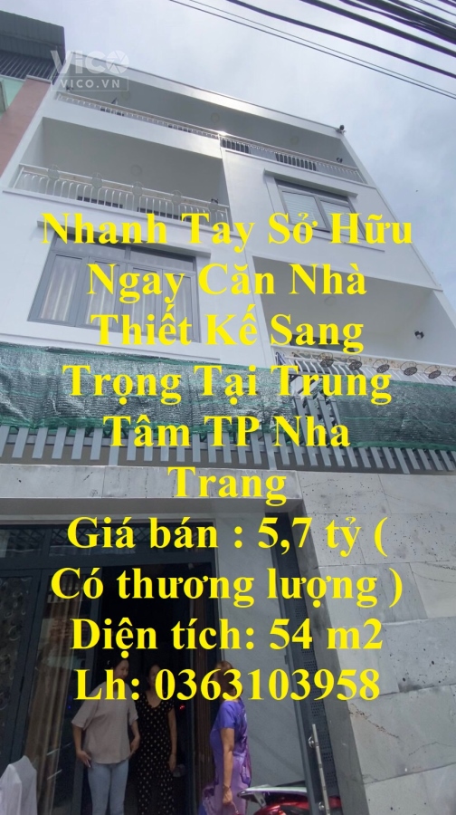 Nhanh Tay Sở Hữu Ngay Căn Nhà Thiết Kế Sang Trọng Tại Trung Tâm TP Nha Trang