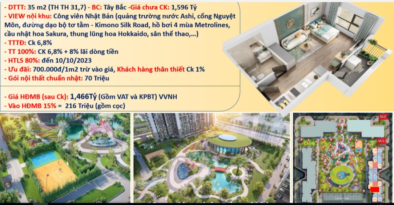 Bán gấp căn hộ tại Vinhomes Smart City