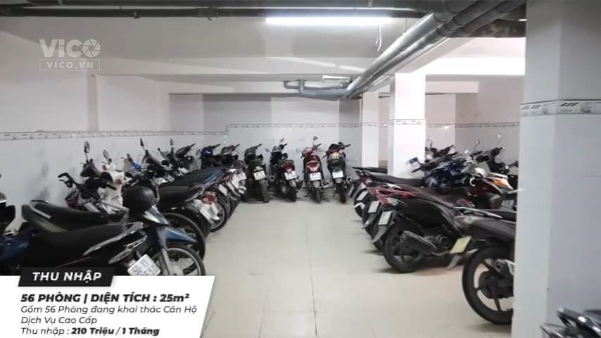 Bán CHDV 8 tầng, XD năm 4.2021, 52 PN HĐ khoán 210 triệu H. hai xe hơi tránh, Quang Trung