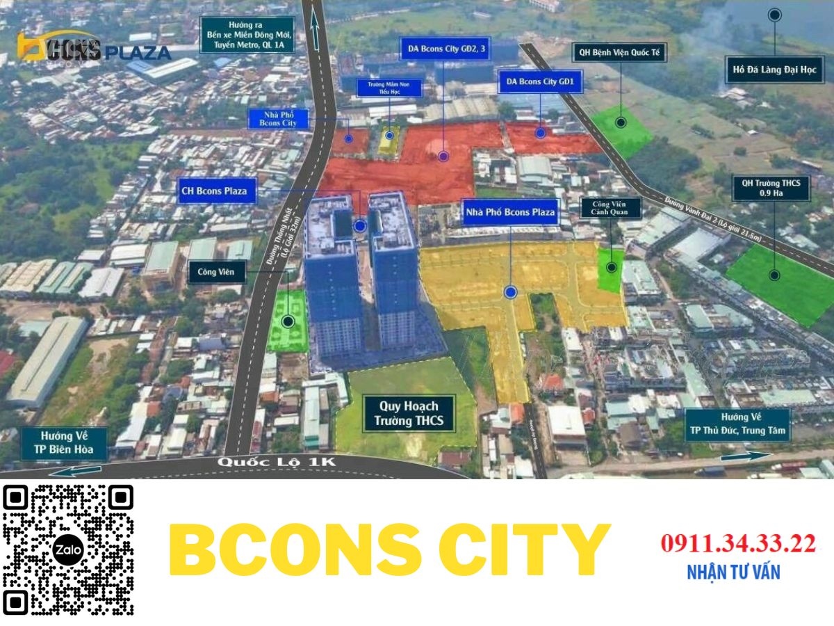 Khu đô thị Bcons City căn hộ nhà phố cho giới trẻ