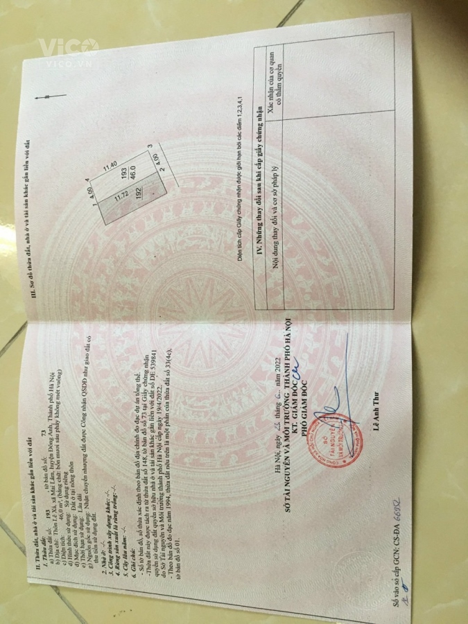 CHÍNH CHỦ BÁN 46M ĐẤT LÊ XÁ, MAI LÂM, ĐÔNG ANH, HÀ NỘI. GIÁ HƠN 1 TỶ. GẦN CẦU ĐÔNG TRÙ, ĐƯỜNG 40M,