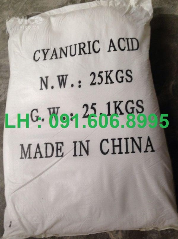 Bán CYANURIC ACID (C3N3H3O3) 25kg/Bao Uy Tín SLL Tại Đồng Nai