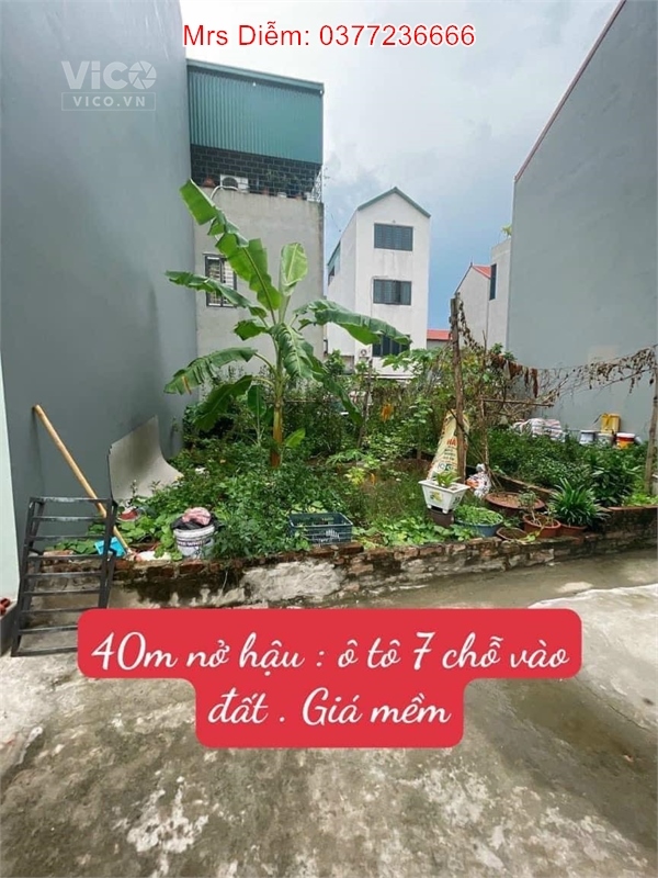 Nhỉnh 1 tỷ có ngay 40m đất Xóm 3 Vân Nội, Đông Anh. đường rộng ô tô vào đất