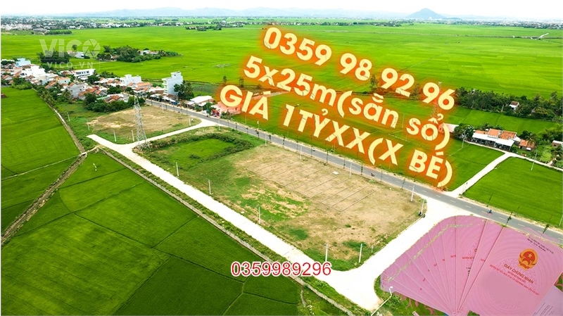 CÓ SỔ Chỉ từ 800tr Đất nền Hòa Hiệp Trung 125m2