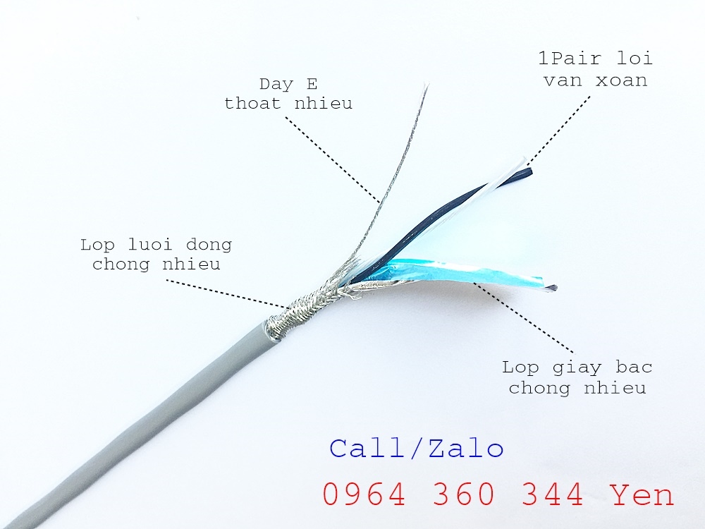 Cáp chống nhiễu vặn xoắn AWG 18 1Pair Altek Kabel