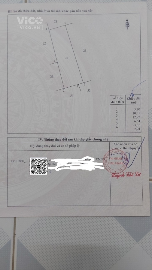 ĐẤT PHƯỚC THÁI, DT 166M2, 6,5X24, 140 THỔ CƯ, GIÁ CHỈ 1 TỶ 3