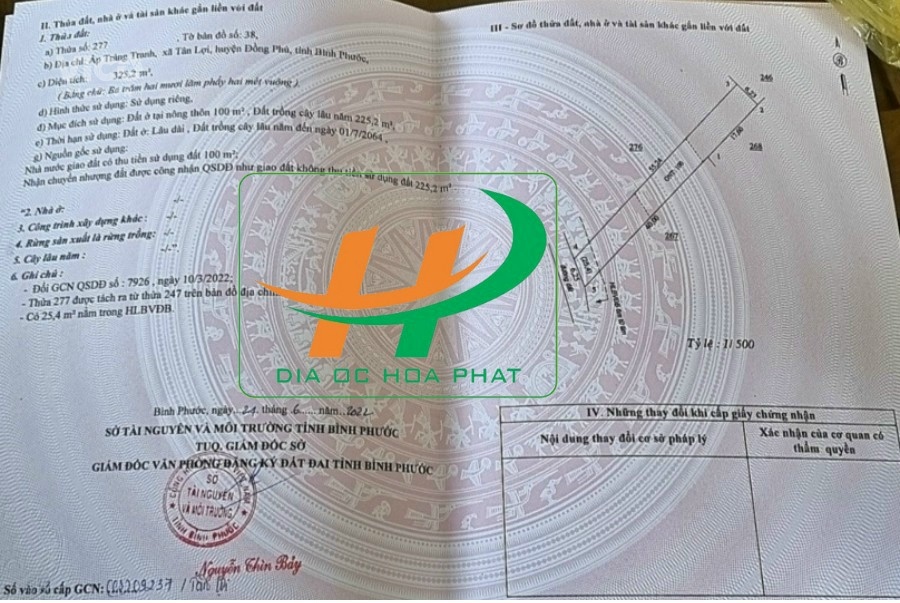 Đầu tư vàng đất ngay khu công nghiệp Becamex Đồng Phú giá hơn 3 triệu/m2.