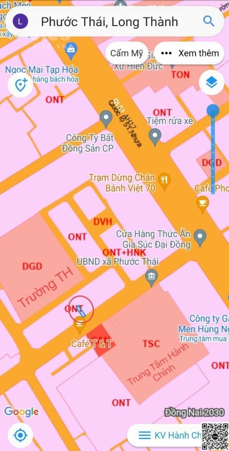 ĐẤT ĐỐI DIỆN ỦY BAN XÃ PHƯỚC THÁI BÁN GIÁ NGỘP, BAO ĐẦU TƯ