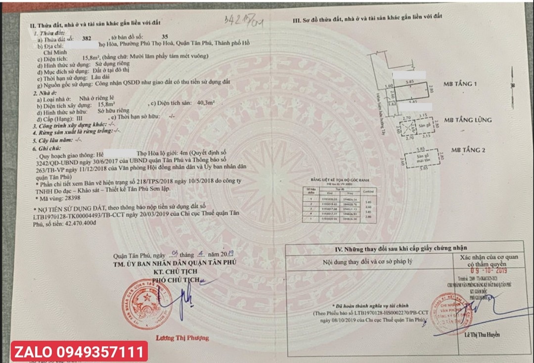 Nhà Bán Tân Phú 2 Tỷ I DT 40m2 I 63935