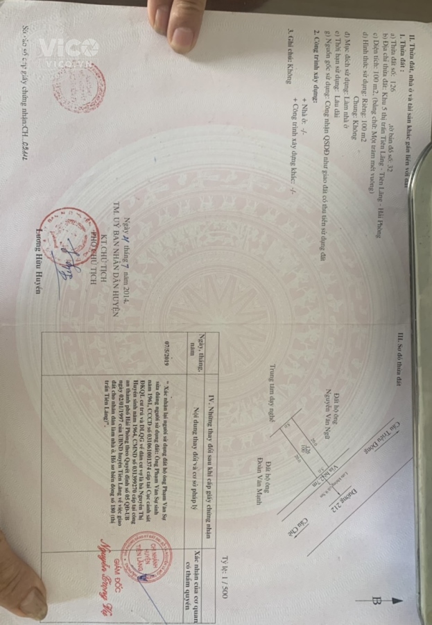 Siêu phẩm 119m2 tại khu 3, trung tâm thị trấn Tiên Lãng, giá chỉ 75tr/m2